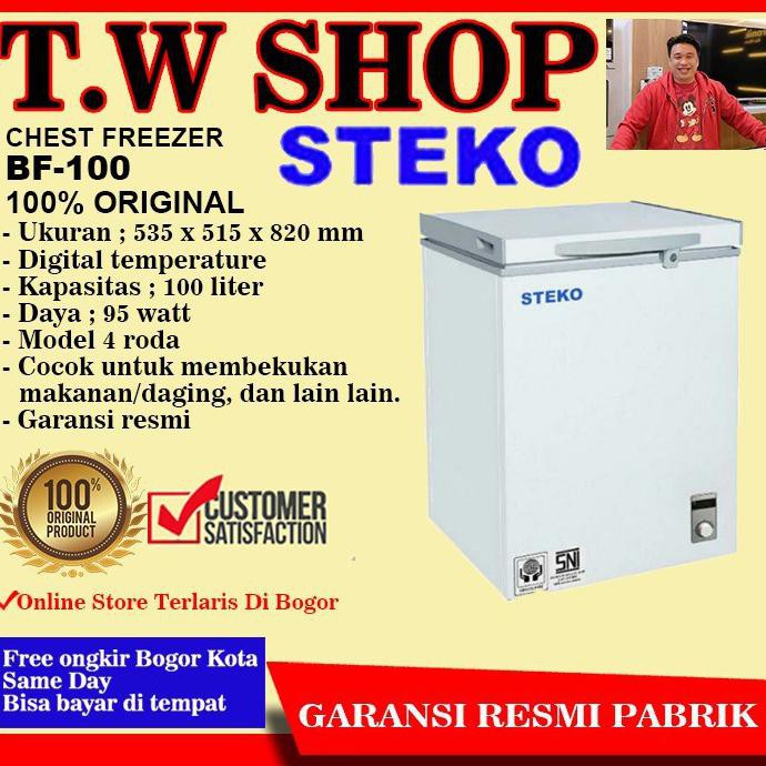 Steko Bf100 Chest Freezer Box Lemari Pembeku 100 Liter Termurah