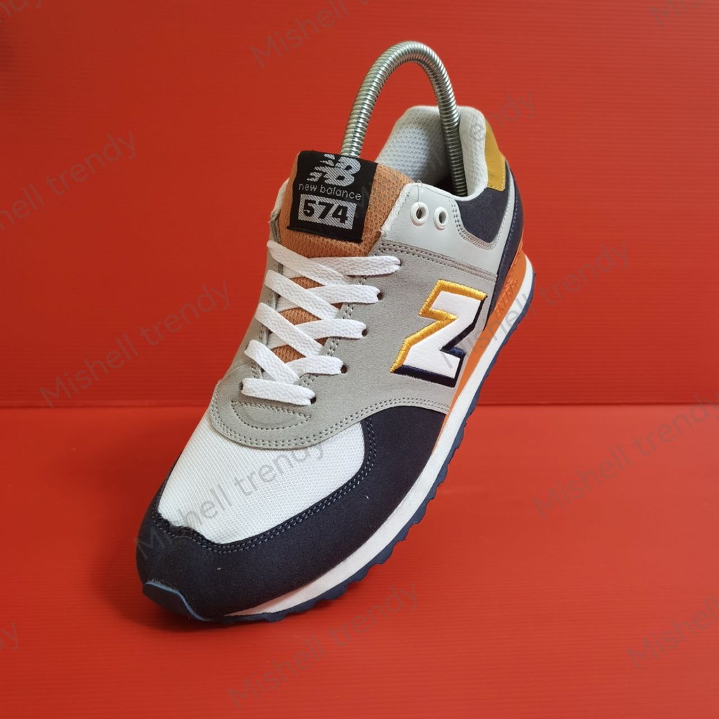 Sepatu New Balnce Sneakers Pria Wanita White Navy Brown Unisex Grade ORIGINAL Premium High Quality