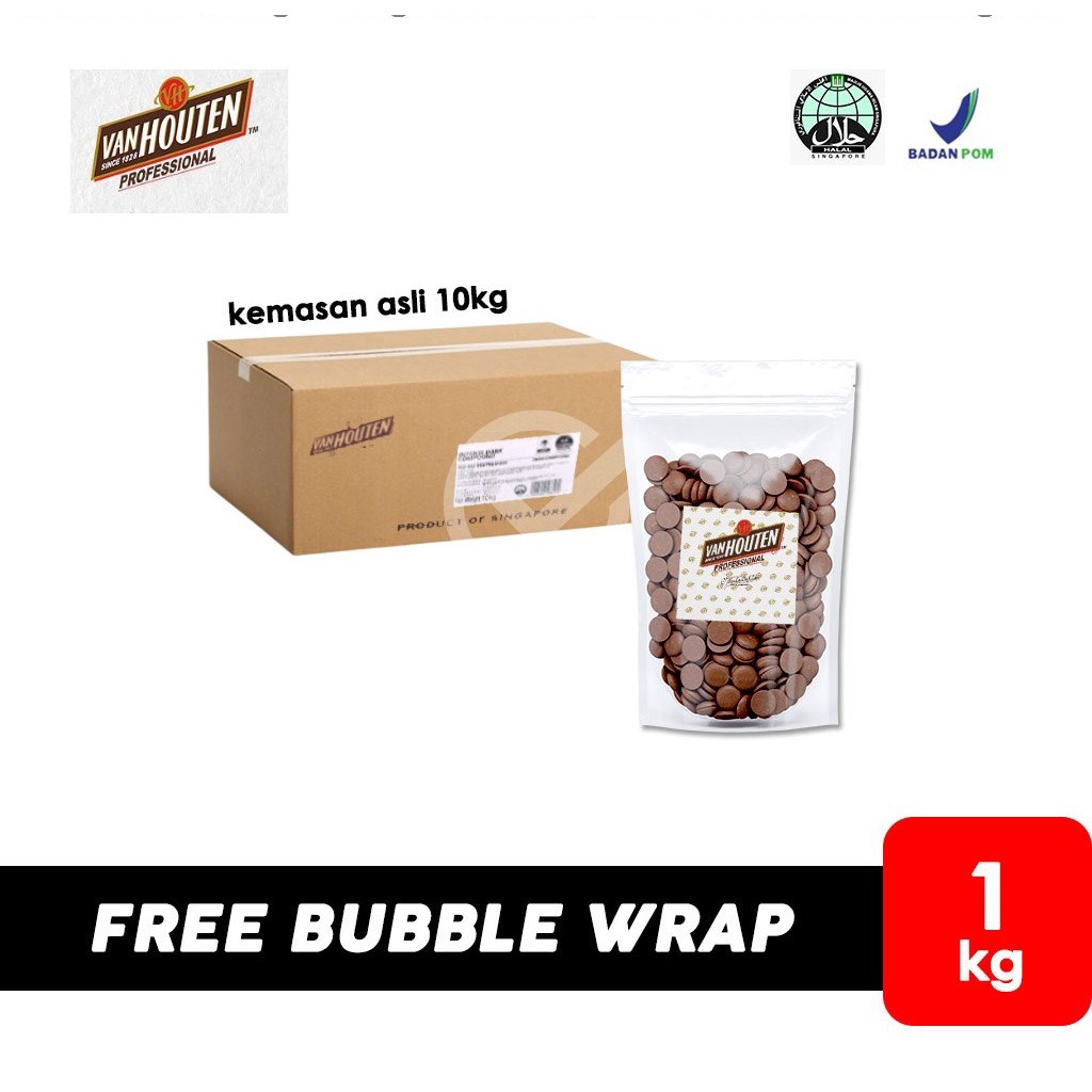 

Van Houten Intense Dark Compound Coin / Coklat Bentuk Kancing (1 kg)