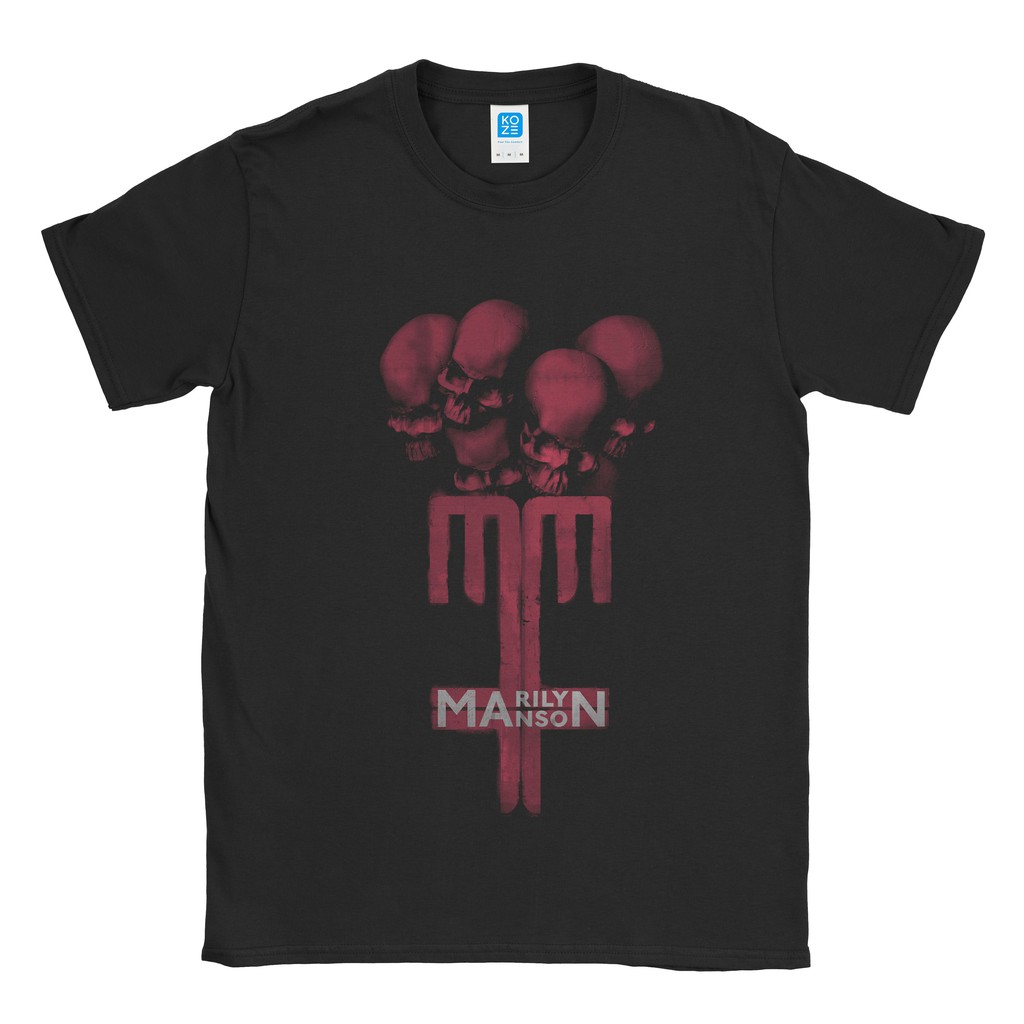 Baju Kaos Band Marilyn Manson Skull Cross