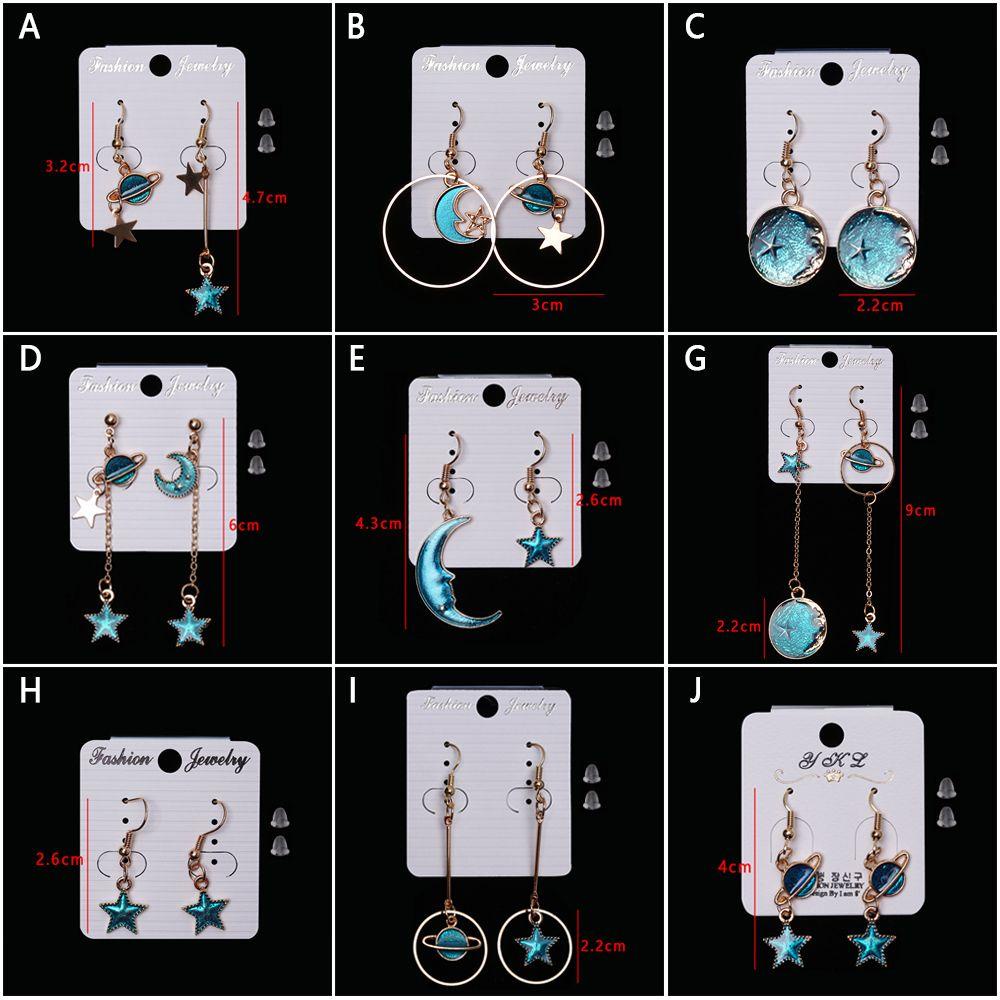 Anting Simfoni Nanas Suasana Geometris Liontin Berlebihan