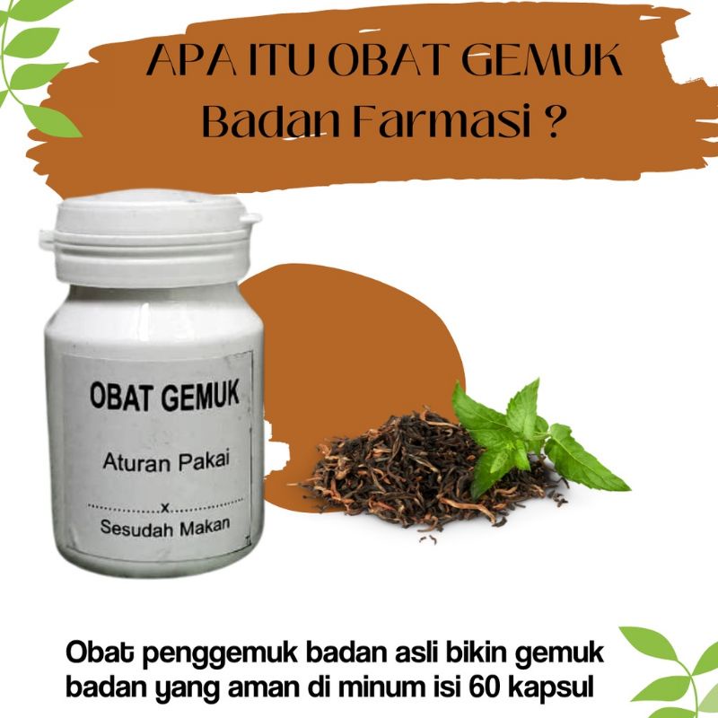 ‼️READY‼️OBAT GEMUK RACIKAN FARMASI ORIGINAL / OBAT PENGGEMUK 60 KAPSUL / Obat gemuk farmasi