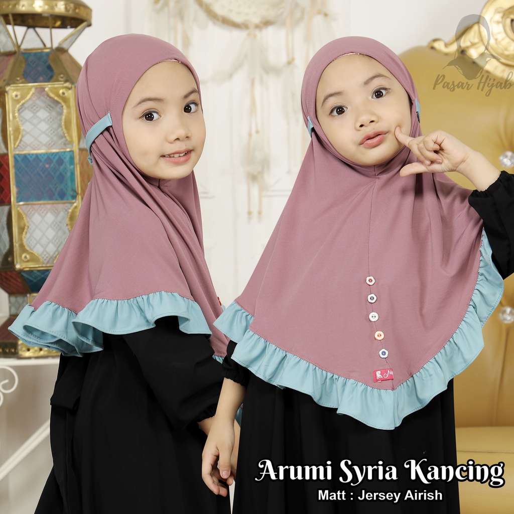 Kerudung Anak Arumi Kancing Hijab Instan Anak Jersey Airis Jilbab Anak Pasar Hija'b