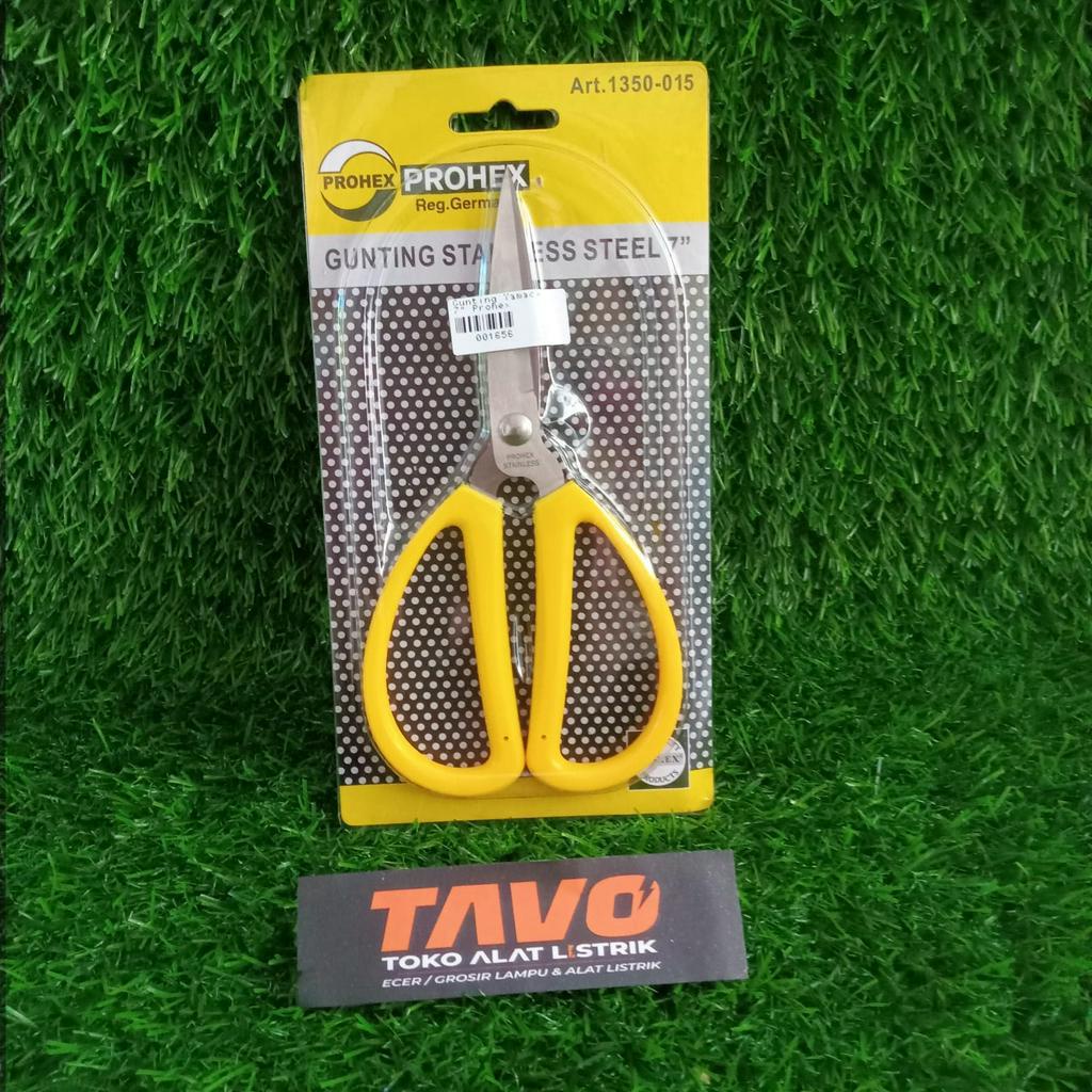 

Gunting Kodok Stainless 7 inch Prohex / Gunting Kain Stainless