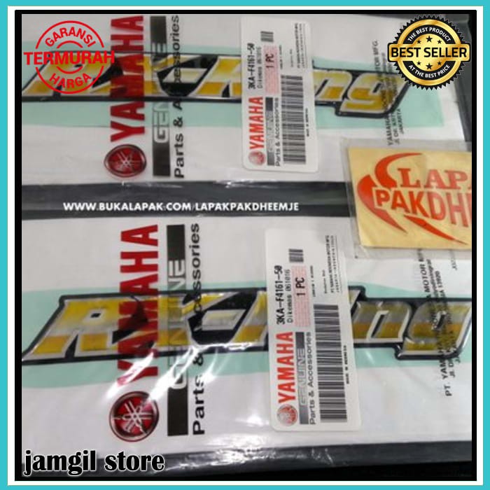 STICKER EMBLEM TUTUP AKI RX KING YAMAHA ORIGINAL 2001 2002 HARGA SEPASANG 3KA