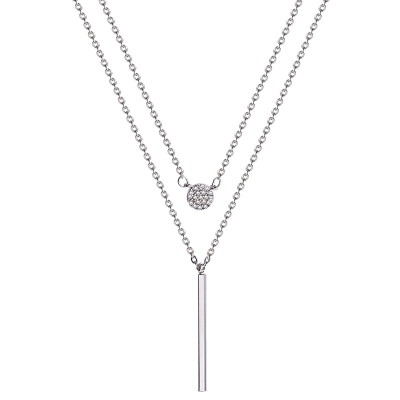 Shuling 2021 New Fashion Double-layer Titanium Necklace Female ins style Pendant Necklaces