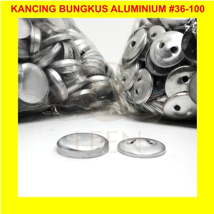 Kancing Bungkus Bahan Aluminium GRADE AAA No 36 - 100 Kaleng Kain LEEN