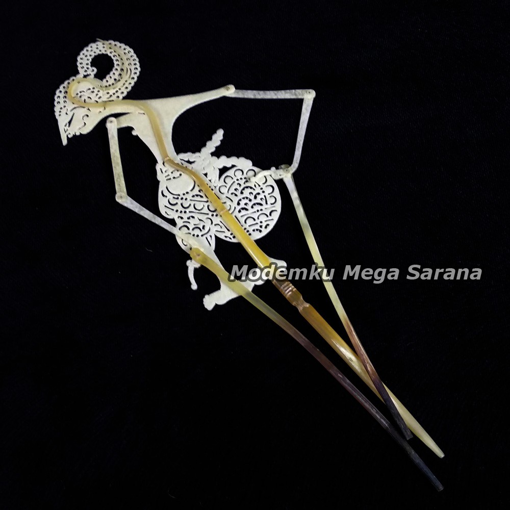 Souvenir Wayang Kulit Mini Caperan Super Putihan - Arjuna Janaka