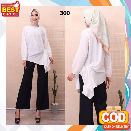 Canya Top - Trend Hijabers Terbaru Kuliah Baju Atasan Outfit Pakaian Muslim Kerja Polos Wanita Kanto
