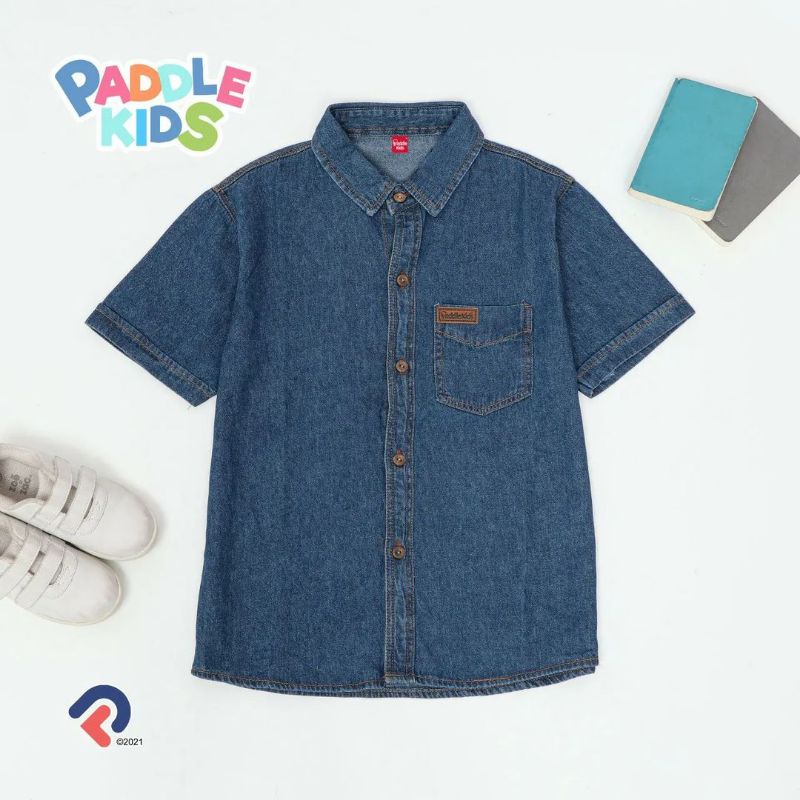 KEMEJA JEANS DENIM PADDLE KIDS (BRP373)