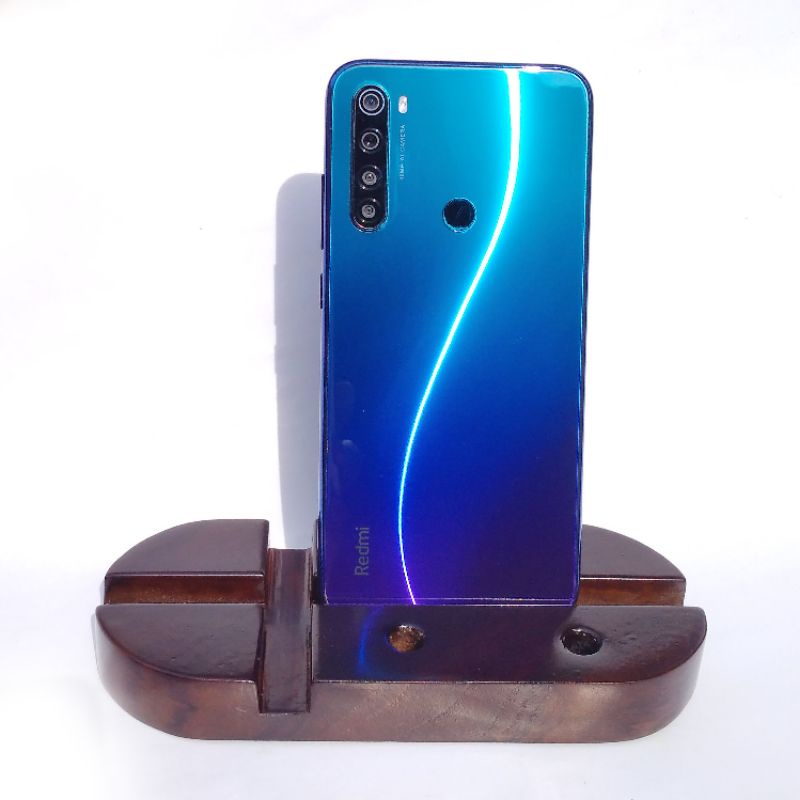 Dudukan Hape Dudukan Hp Stand Holder Handphone Wood Jati Oval Holder Hape Kayu Jati Solid Natural