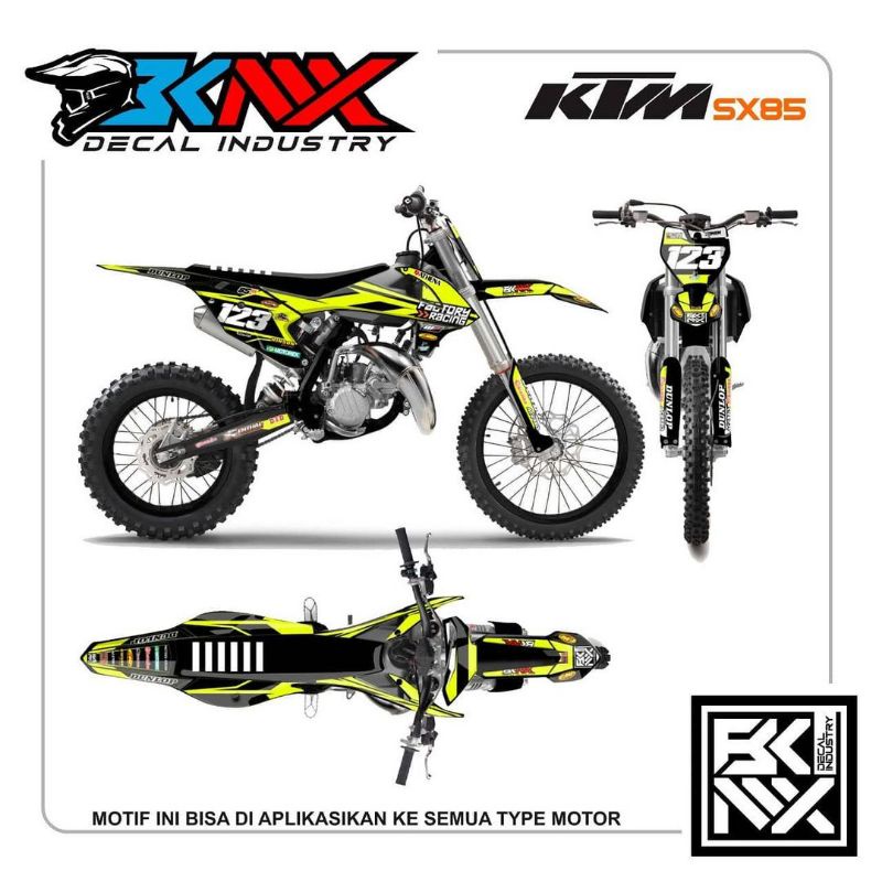 

STICKER DECAL KTM SX85 STABILO BLACK