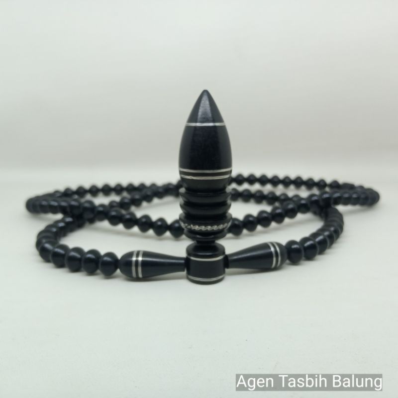 Kalung Galih Kayu Kelor Hitam size 8mm ORIGINAL!!