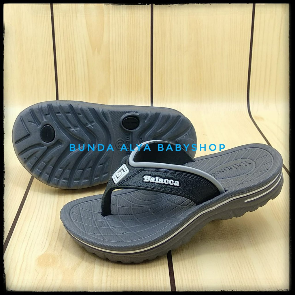 Sandal Anak Laki Jepit Usia 2 5 Tahun Karet ABU ABU - Sendal Anak Cowok Size 23 - 32 Anti Licin Alas Karet