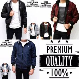 Jaket Bolak - Balik Parasut Fleece 2 In 1 Hoodie