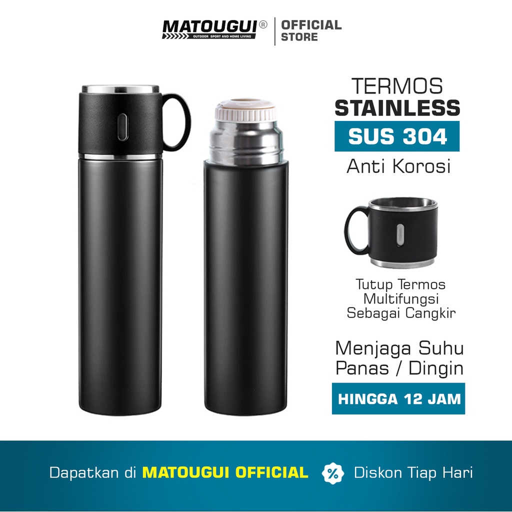 Termos botol Kaca Tahan Panas Mini Termos Dingin Portable Tempat Minum S1M2 Stainles Terbaru Polos R
