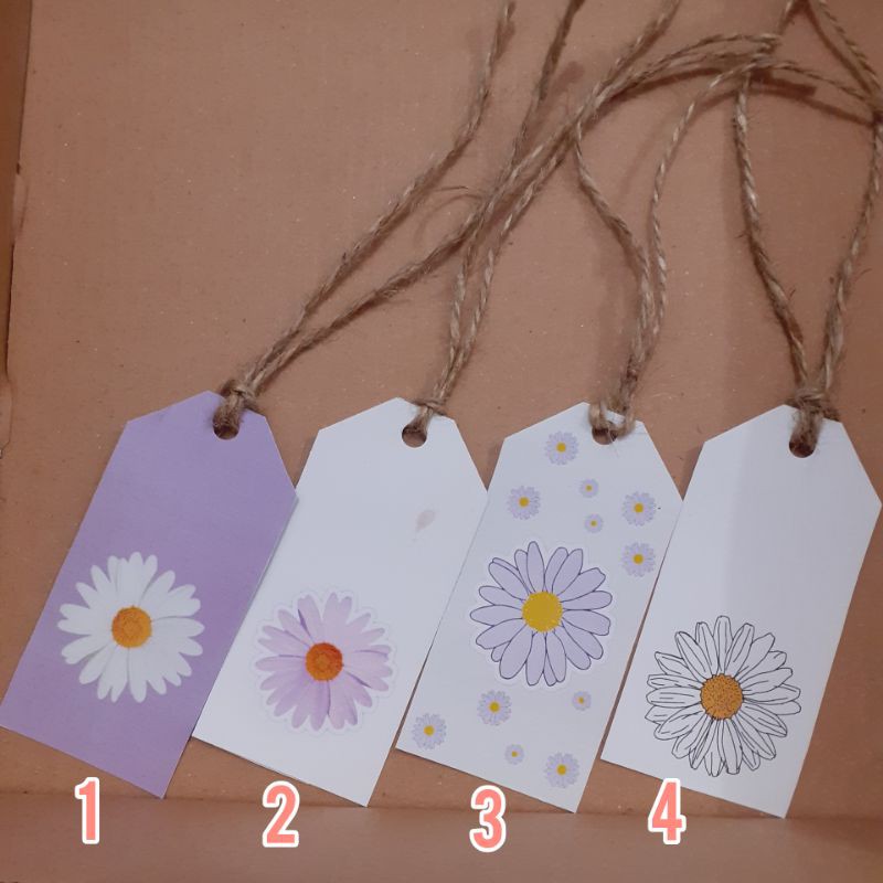 

hang tag aesthetic daisy series purple