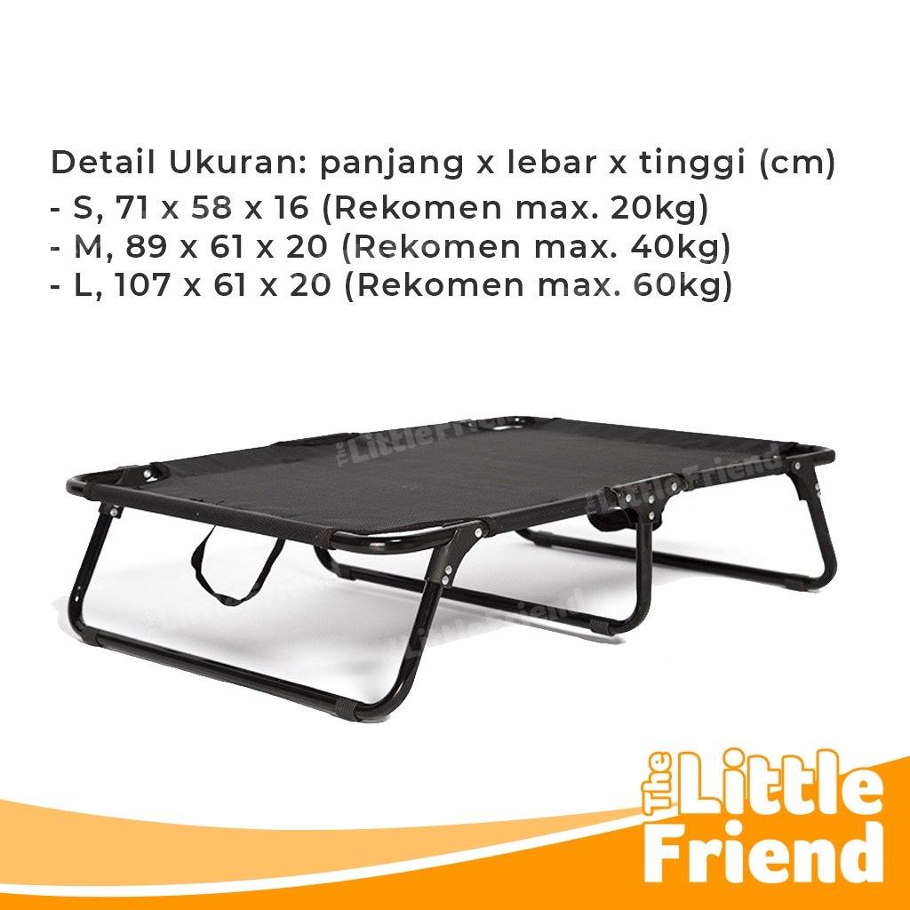 Elevated Bed Hewan Anjing Kucing Mudah Dirakit Bisa Dilipat Portable Ukuran Large