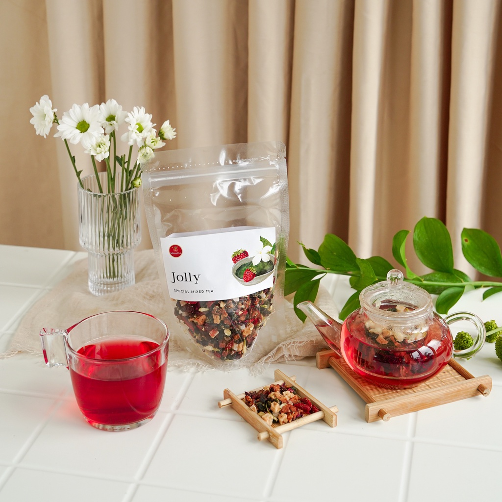 

Mamacia Treats Premium Blended Tea Jolly / Jasmine Strawberry Oolong Tea / Teh Oolong