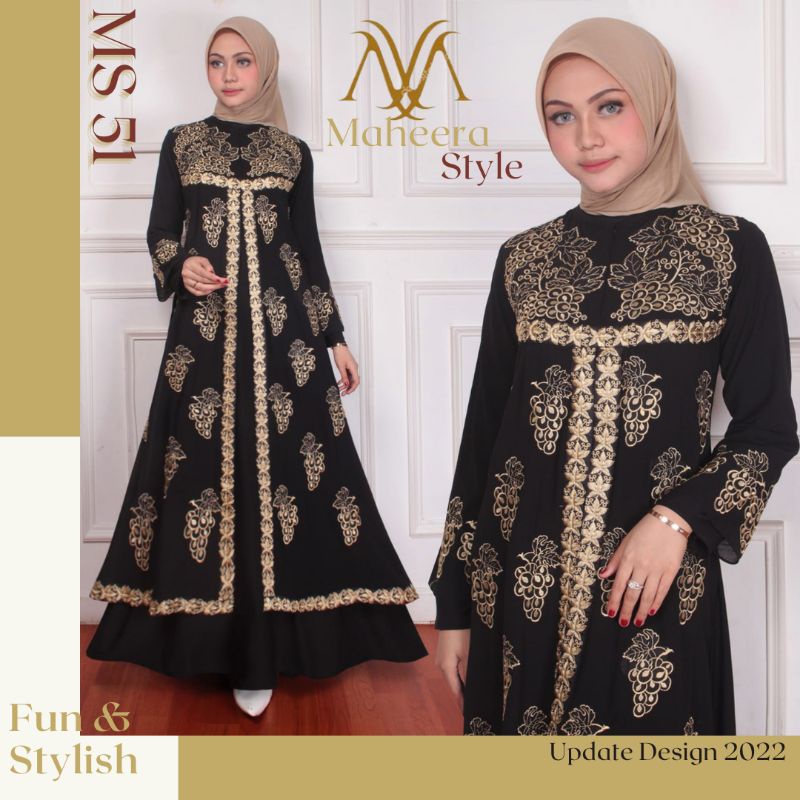 PROMO TOKO BARU!! ABAYA BORDIR PREMIUM || by : Maheera Style