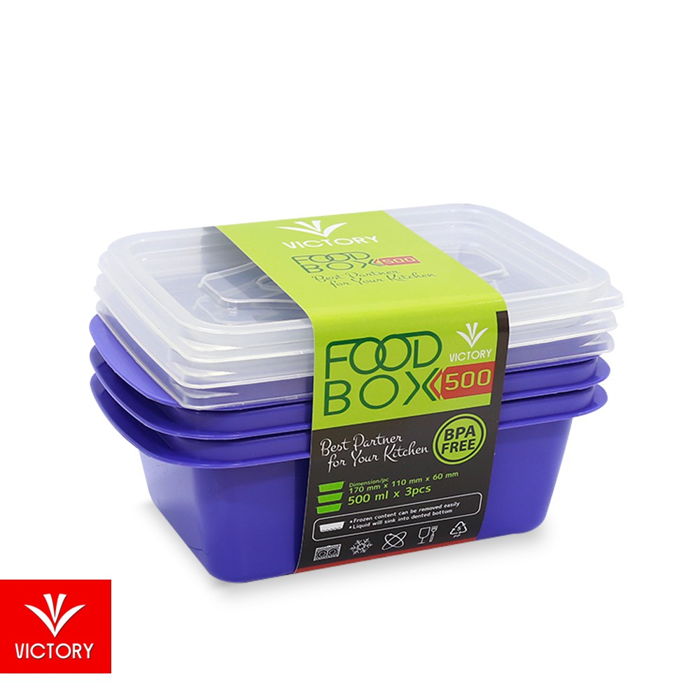 Kotak Makan PLastik Victory Food box 500ml