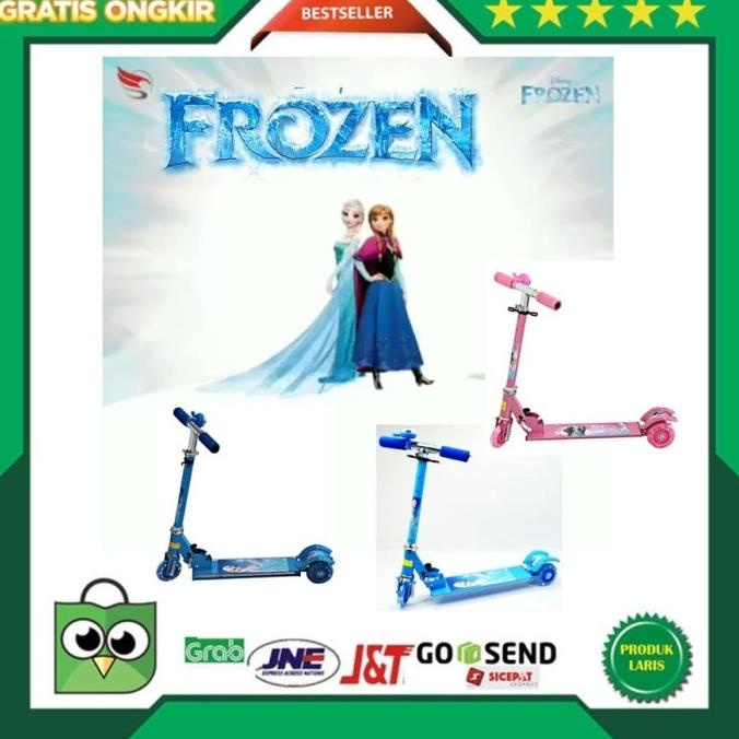 SKUTER FROZEN SKUTER ANAK TIGA RODA SCOOTER OTOPET KADO HADIAH