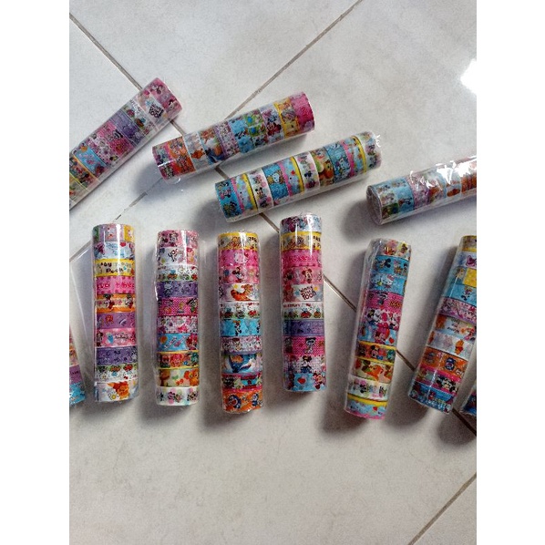 Selotip gambar Selotip toples kue kering isi 10roll selotip kartun selotip diy