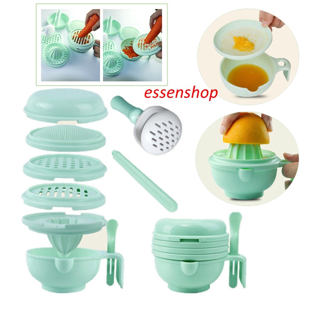 Baby food Maker multifungtion Grinding bowl alat mpasi makan bayi saringan parutan sendok perasan jeruk