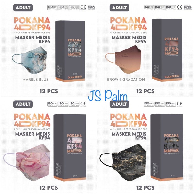 Pokana 4D KF94 Mask / Masker Pokana 4D KF94 isi 12 pcs