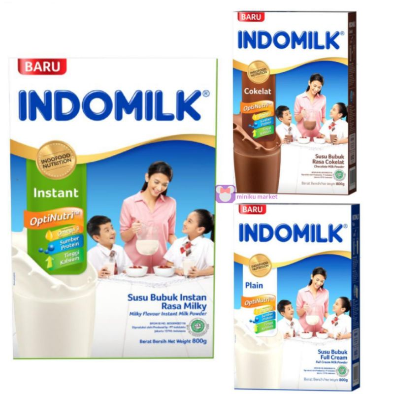 

Indomilk Susu Bubuk 800 gram Full Cream / Coklat / Instan Milky