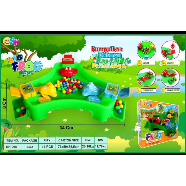 SH296 - Mainan Big Frog Hunggry Game Seru Banget Ni Ayo miliki dipesan dong SH 296