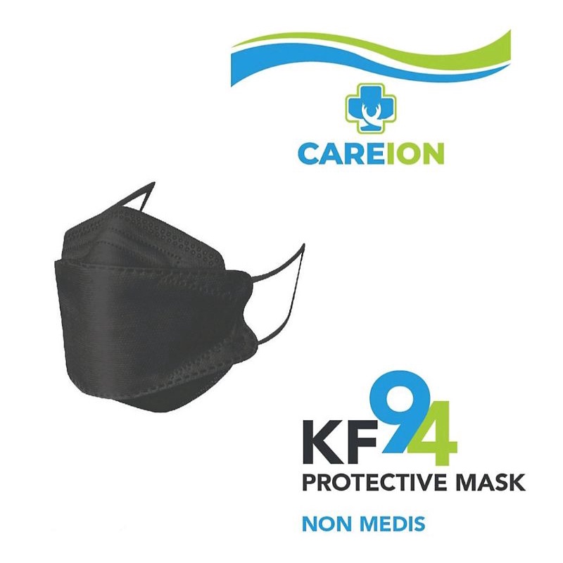 1 Pcs Masker KF94 Korea 4 Ply / KF94 Hitam / KF94 Abu Abu / Masker Medis Wemask