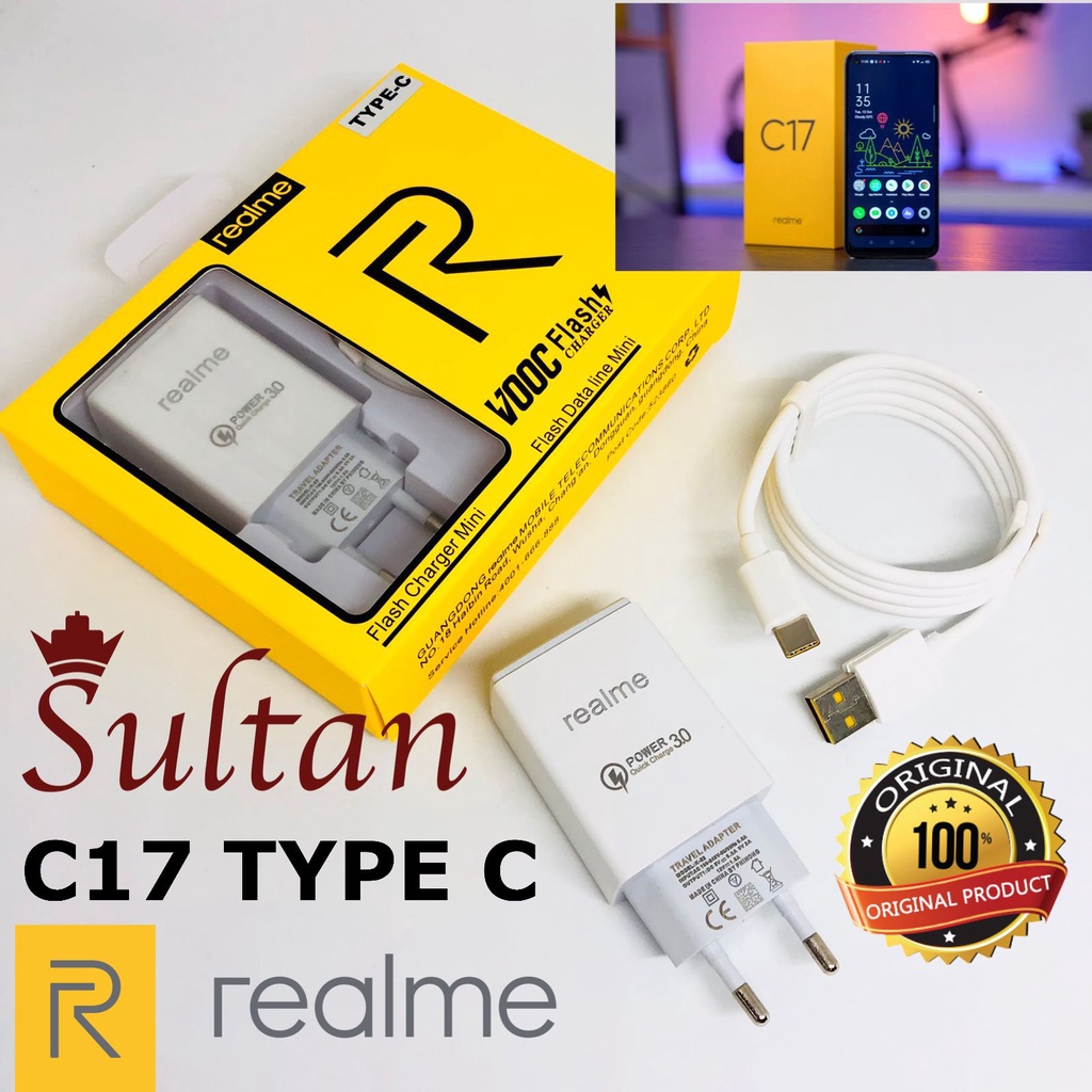 Charger Realme C1 C2 Realme C3 C15 Micro USB dan type-c for realme C17 x2 pro x3 pro x7 pro