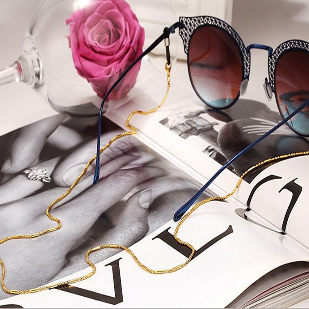 Agustinina Rantai Kacamata Retro Sederhana Minimalis Wanita Leher Tali Paduan Sunglasses Lanyards