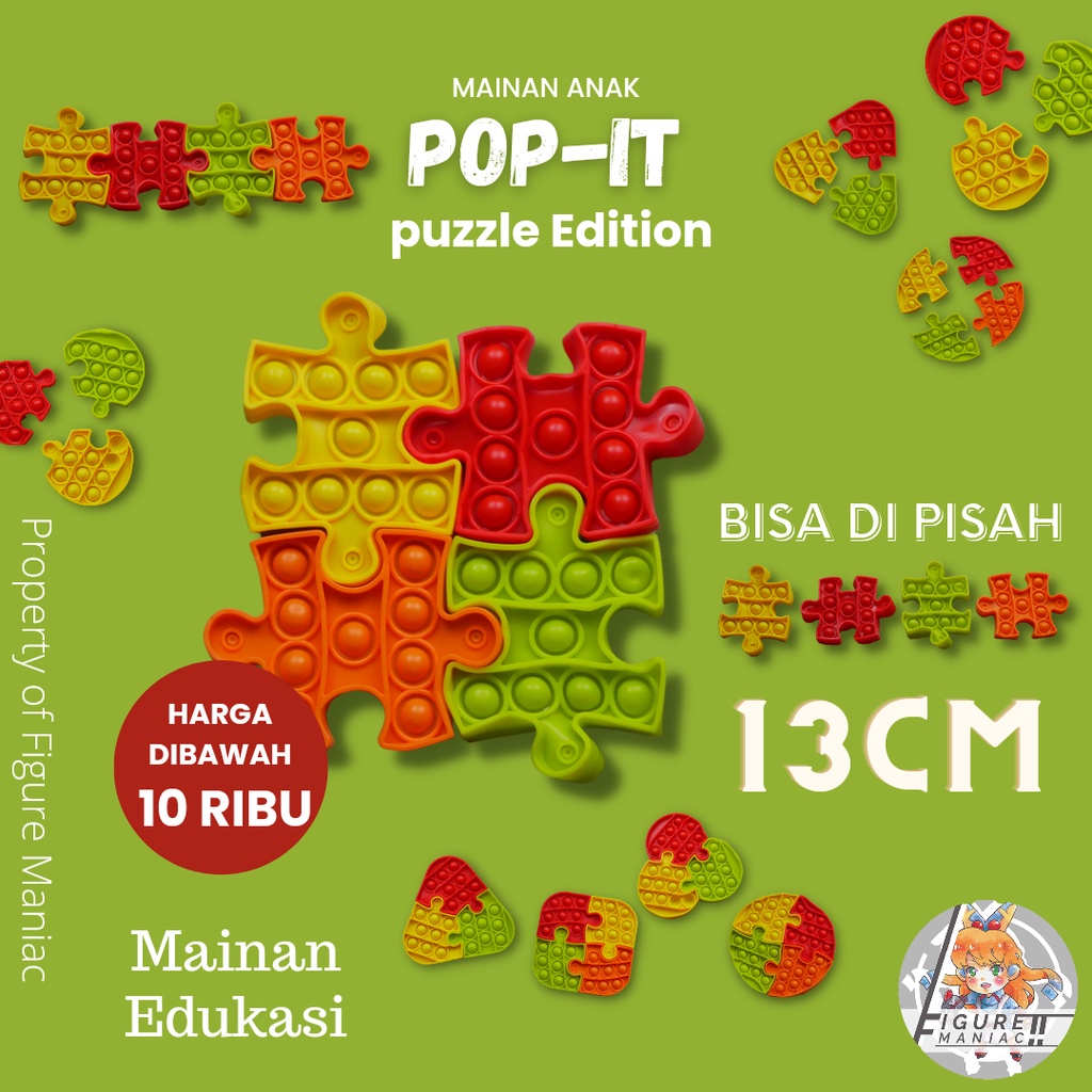 Figure Maniac - Mainan Anak POP IT Puzzle Edition Viral Original Murah Mainan anak popit Murah Puzzle