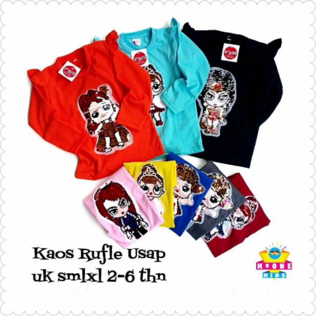 Kaos anak usap/baju anak perempuan1-4th/kaos anak lol kaos anak perempuan panjang