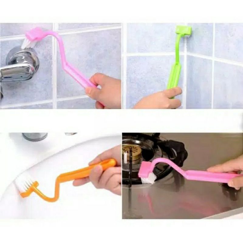 Sikat Kloset Kamar Mandi Model Lengkung Sikat Fleksibel Serbaguna