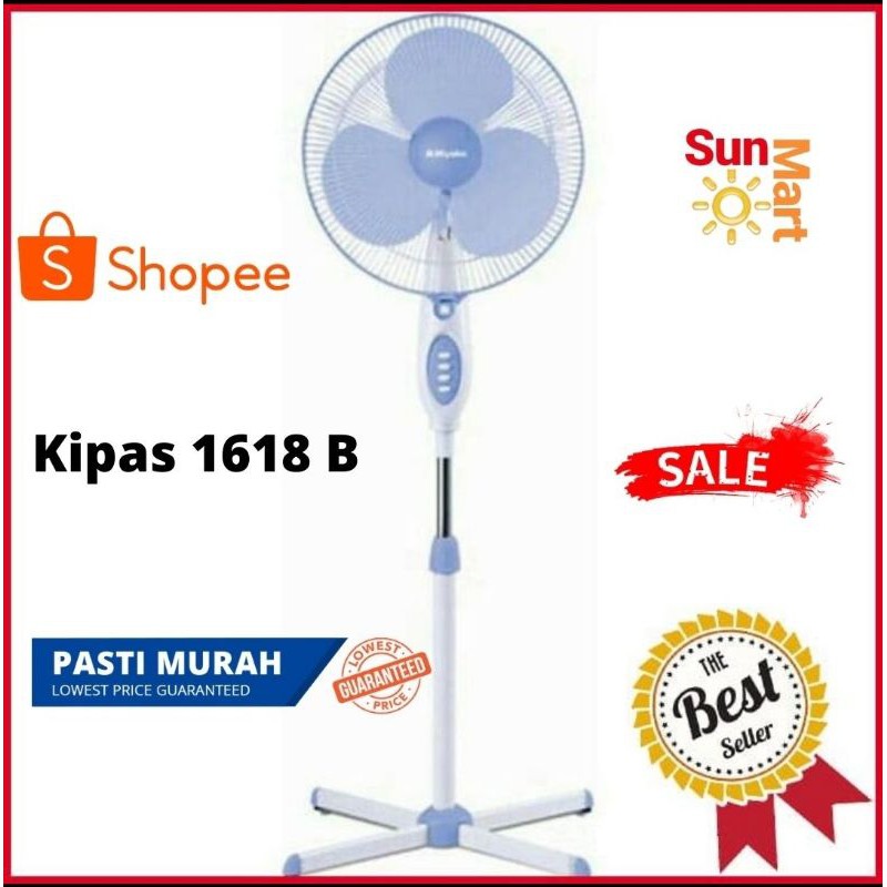 Kipas Angin Stand Fan 16 Inch Miyako KAS 1618B / Kipas Miyako berdiri 1618 B