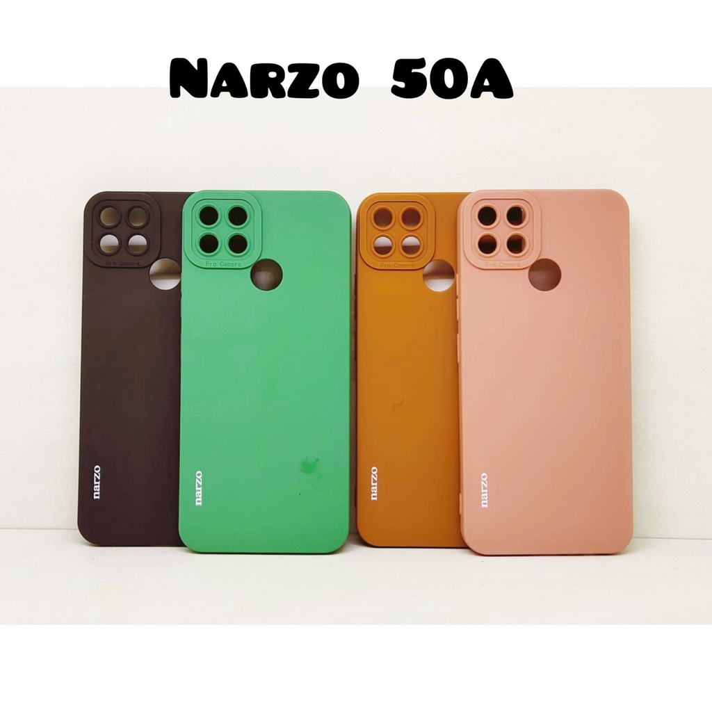 Luxury Soft Matte Case 9D Realme 5 8 5i Pro Narzo 50A Solid Color Angel Eye Lens