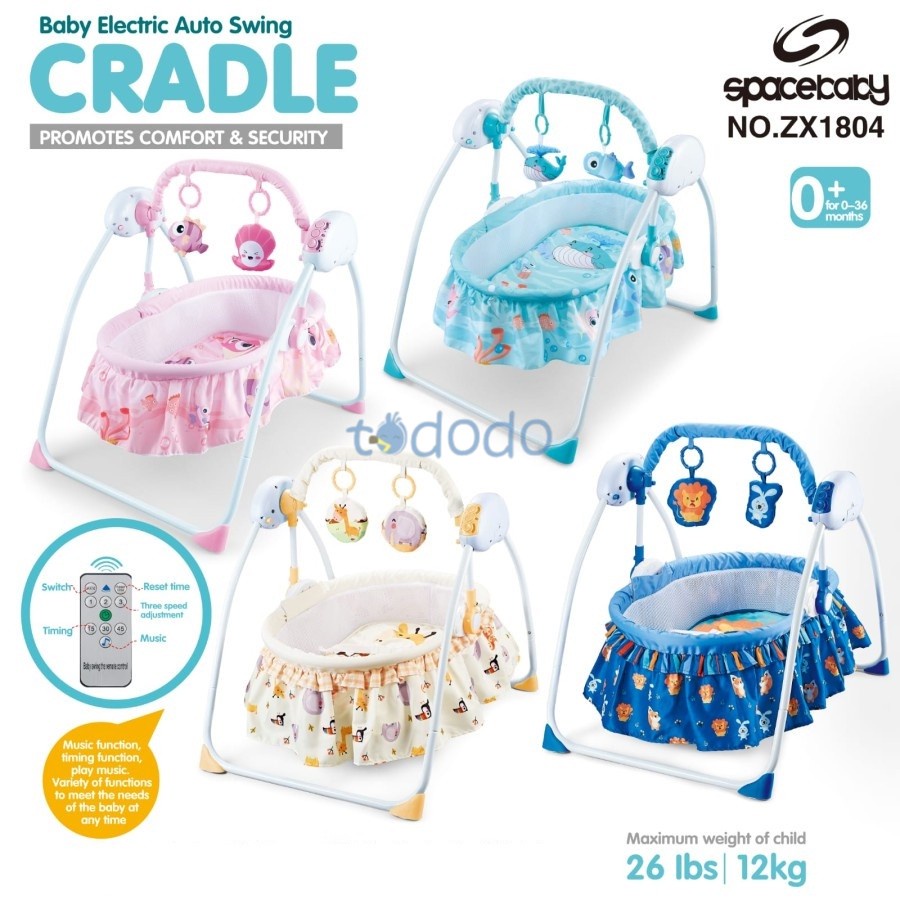 Ayunan Bayi Elektrik Auto Swing Space Baby Cradle Swing Electric ZX1804