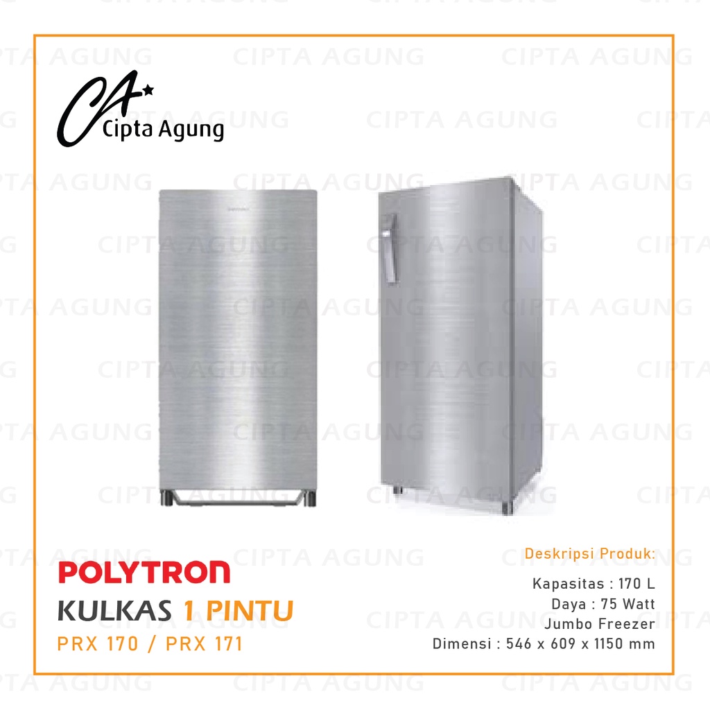 KULKAS 1 PINTU 170 L POLYTRON PRX 170 PRX 171 PRX-170 PRX-171 [BDG]