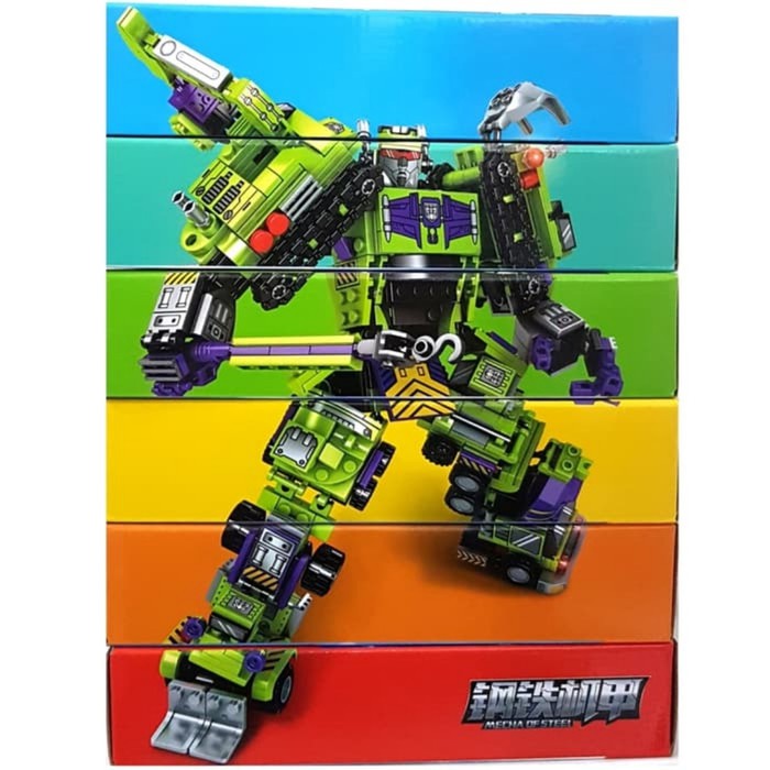 ITN - lego transformers robot car 6in1 military tank helicopter