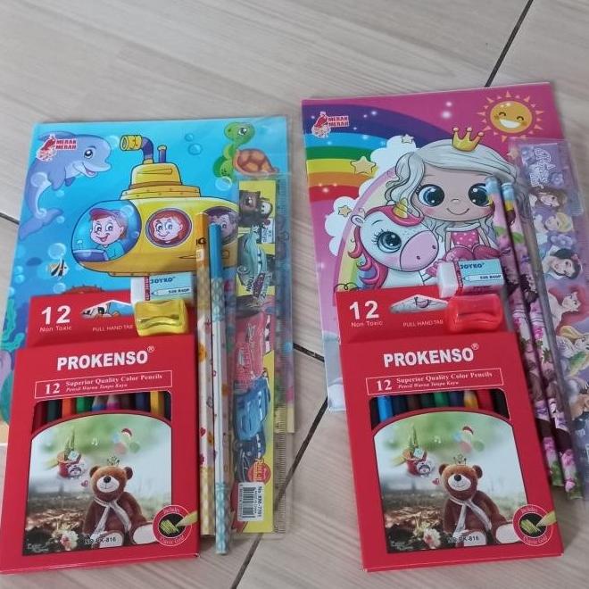 

New Stock- Paket Alat Tulis Sekolah, Set Alat Tulis, Alat Tulis Anak