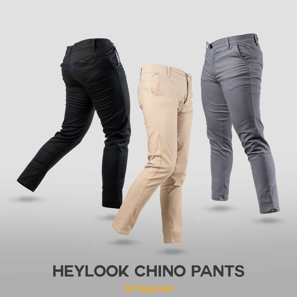 HEYLOOK Project - Celana CHINO Panjang Pria Chino Long Pants Chino Heylook Kerja Casual