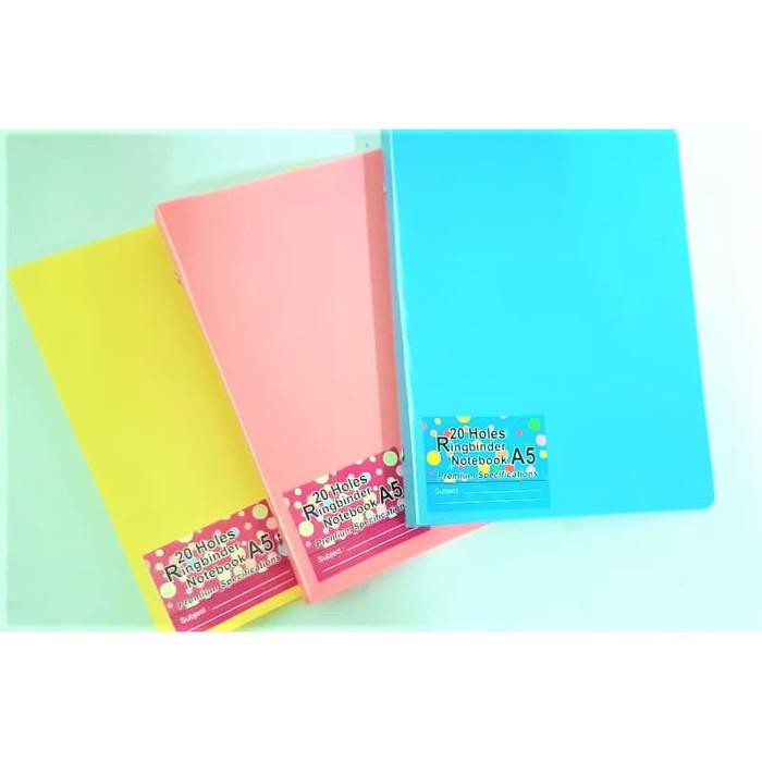 

Binder Note Map Binder Loose Leaf A5 20 Lubang Ring Pastel