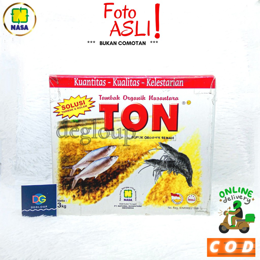 TON NASA 3kg | PUPUK TAMBAK ORGANIK NASA | PENUMBUH PLANKTON | VITAMIN UDANG | SUPLEMEN UDANG | TONB