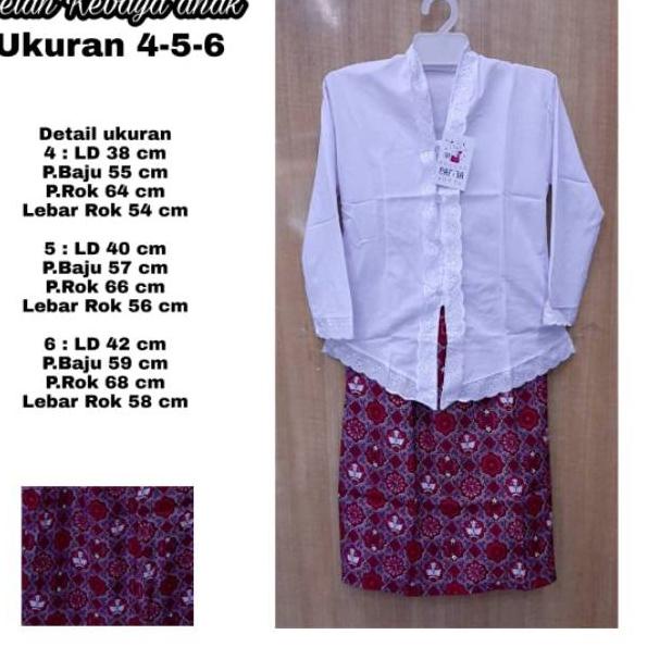 Sangat Nyaman.. Stelan Kebaya sekolah anak sd kelas 1/6