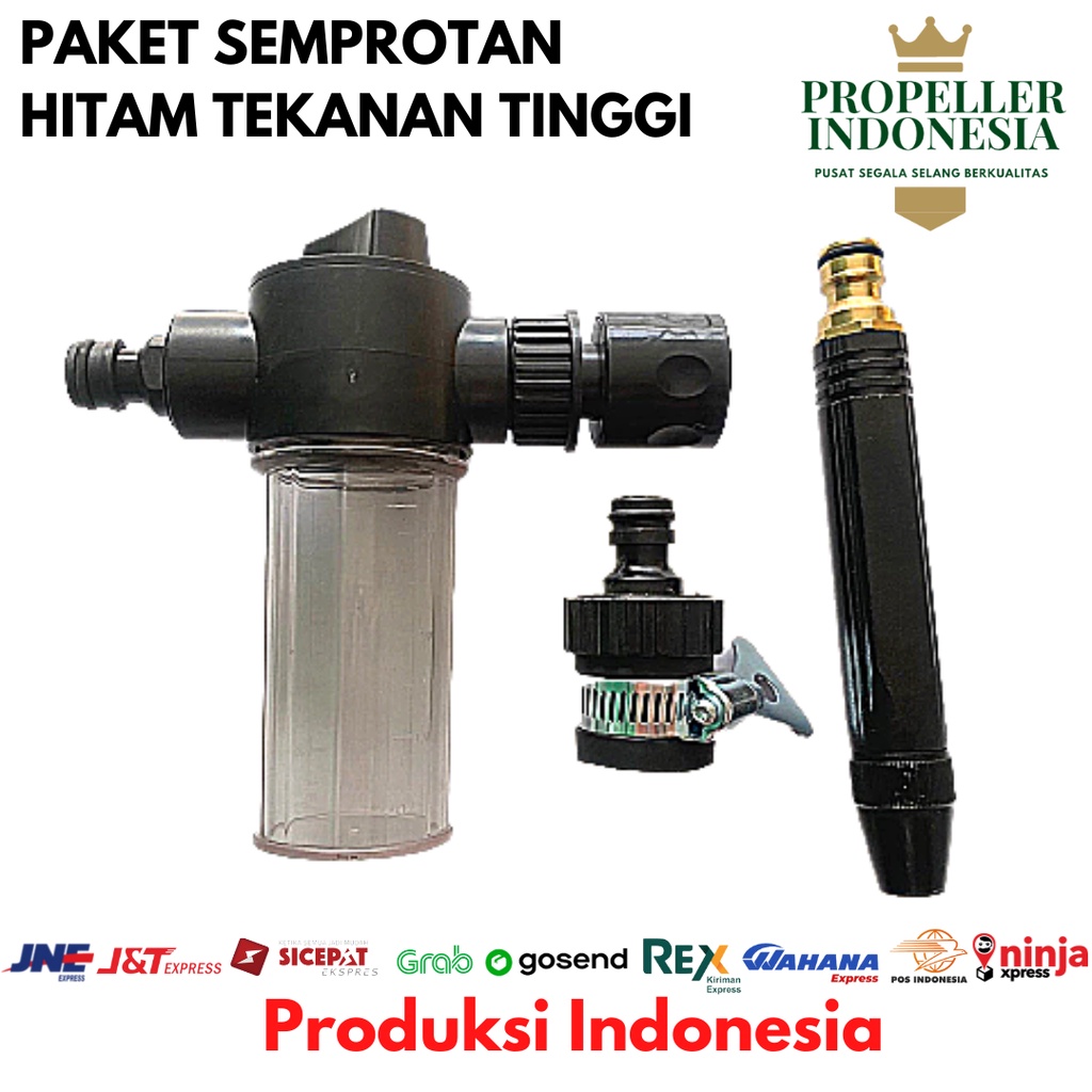 Paket Semprotan Tekanan Tinggi + Sambungan Universal dan Tempat Sabun