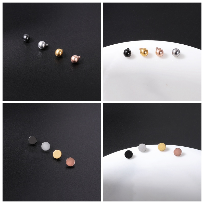 1pc Anting Tindik Bentuk Jangkar / Bulan / Bintang / Bunga Bahan Surgical Steel