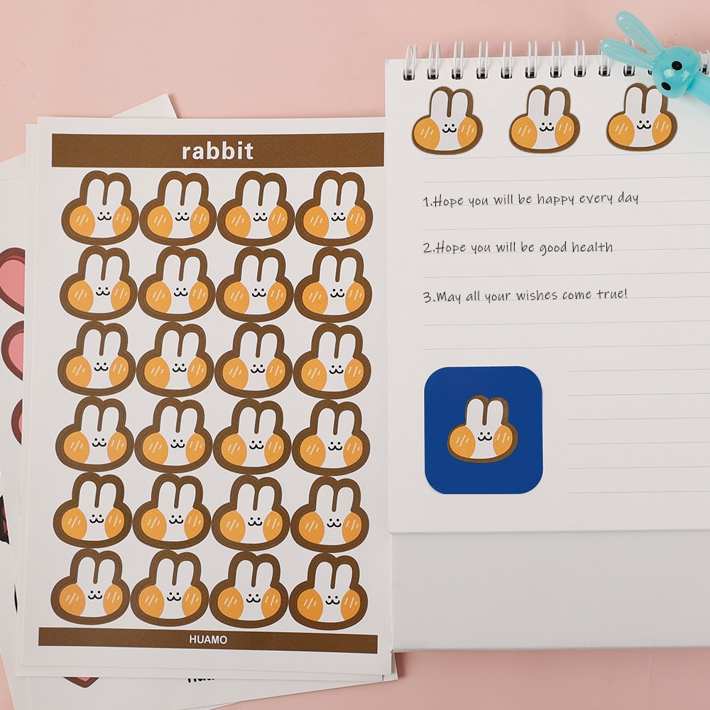 Stiker Penanda Universal Pola Warna-Warni Untuk Dekorasi Diary